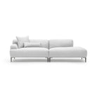 Amelia Open End Sofa - Silver - Sectional Sofas Loom Collection Loom Collection Dubai