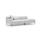 Amelia Open End Sofa - Silver - Sectional Sofas Loom Collection Loom Collection Dubai