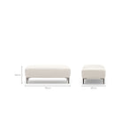 Amelia Ottoman - Canvas White - Ottomans Loom Collection Loom Collection Dubai