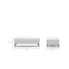 Amelia Ottoman - Silver - Ottomans Loom Collection Loom Collection Dubai