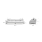 Amelia Sofa - Silver - Sectional Sofas Loom Collection Loom Collection Dubai