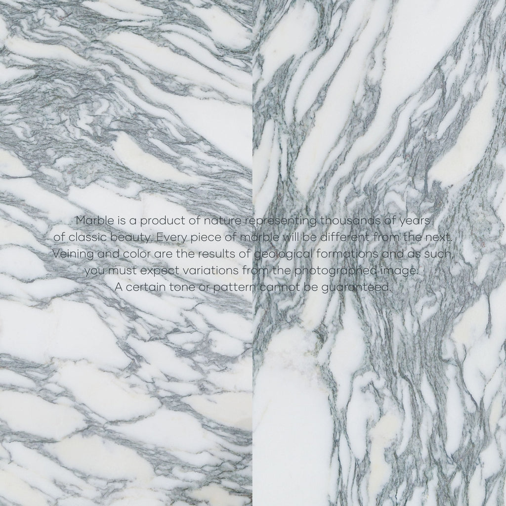 Amiri Dining Table - Arabescato Marble - Oval Dining Tables Loom Collection Loom Collection Dubai