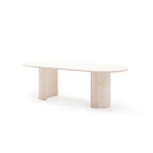 Amiri Dining Table - Travertine - Oval Dining Tables Loom Collection Loom Collection Dubai