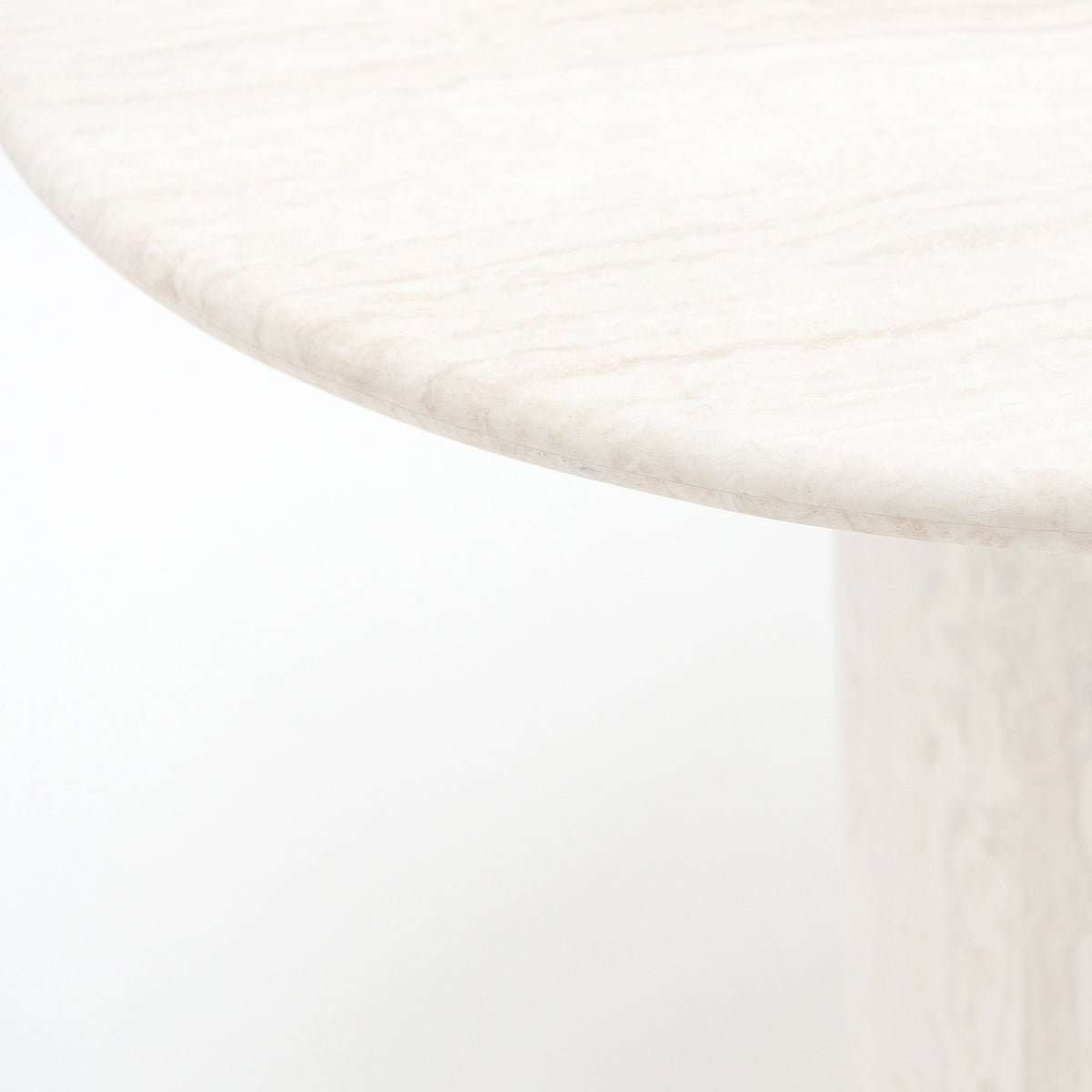 Amiri Dining Table - Travertine - Oval Dining Tables Loom Collection Loom Collection Dubai