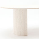 Amiri Dining Table - Travertine - Oval Dining Tables Loom Collection Loom Collection Dubai
