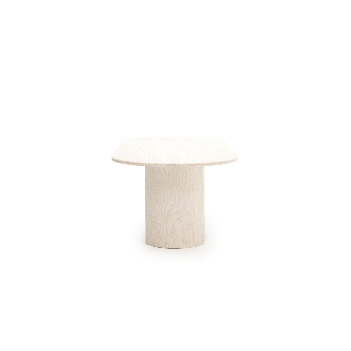 Amiri Dining Table - Travertine - Oval Dining Tables Loom Collection Loom Collection Dubai
