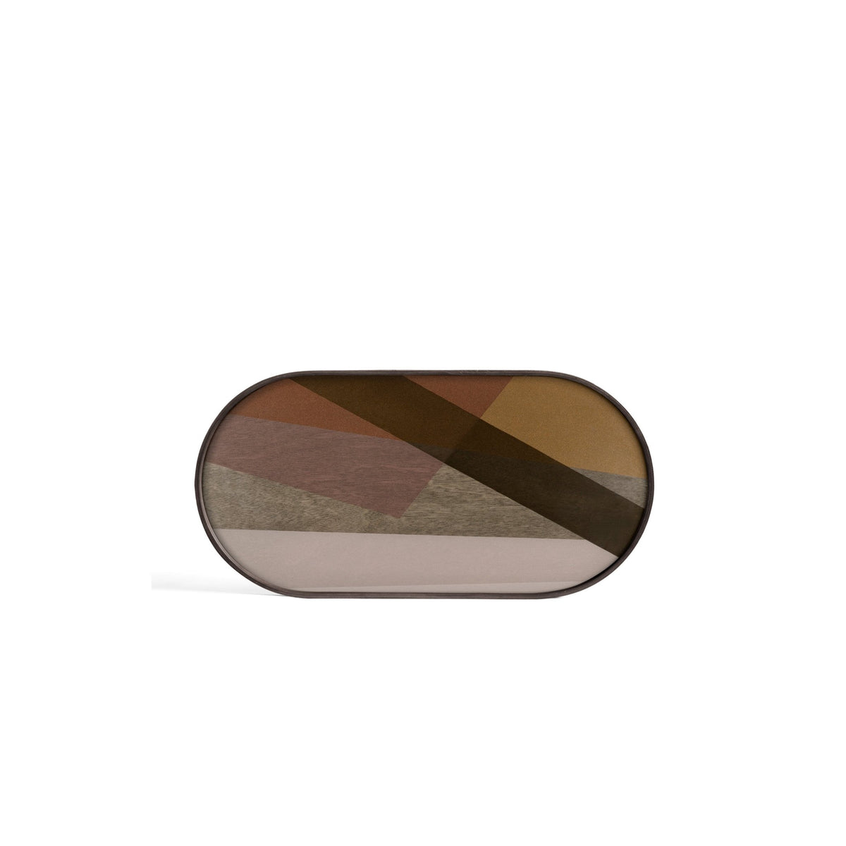 Angle Oblong Glass Tray - Pinot