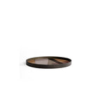 Angle Round Glass Tray - Pinot