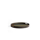 Angle Round Glass Tray - Slate