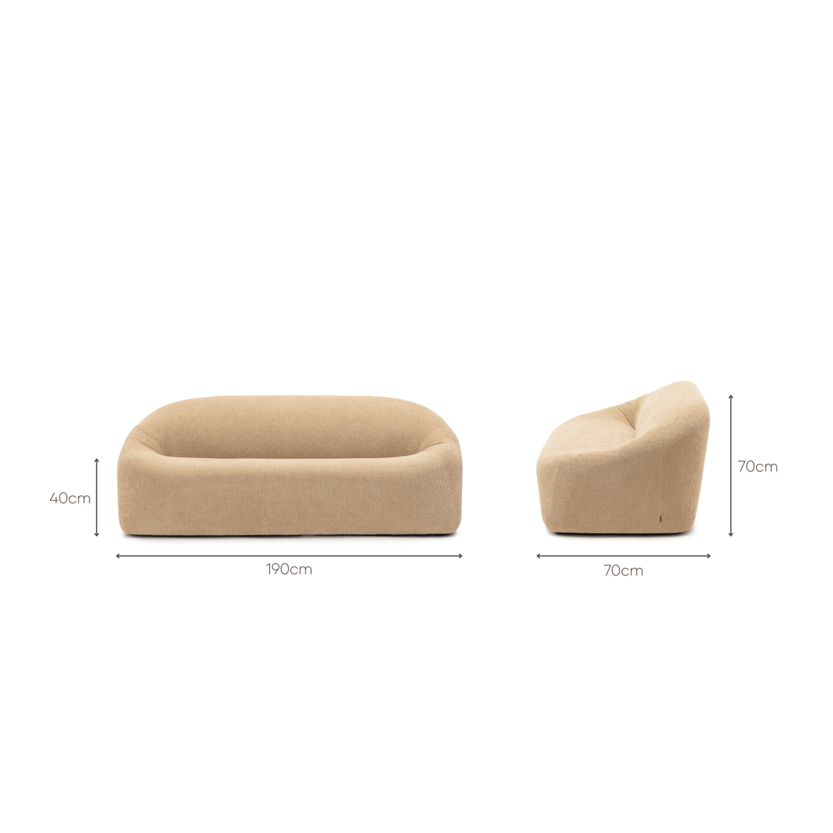 Arbor Sofa - Sherpa Toffee - Sofas Natadora Loom Collection Dubai