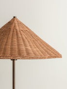 Ardini - 1 Light Rattan And Brown Marble Table Lamp