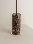 Ardini - 1 Light Rattan And Brown Marble Table Lamp