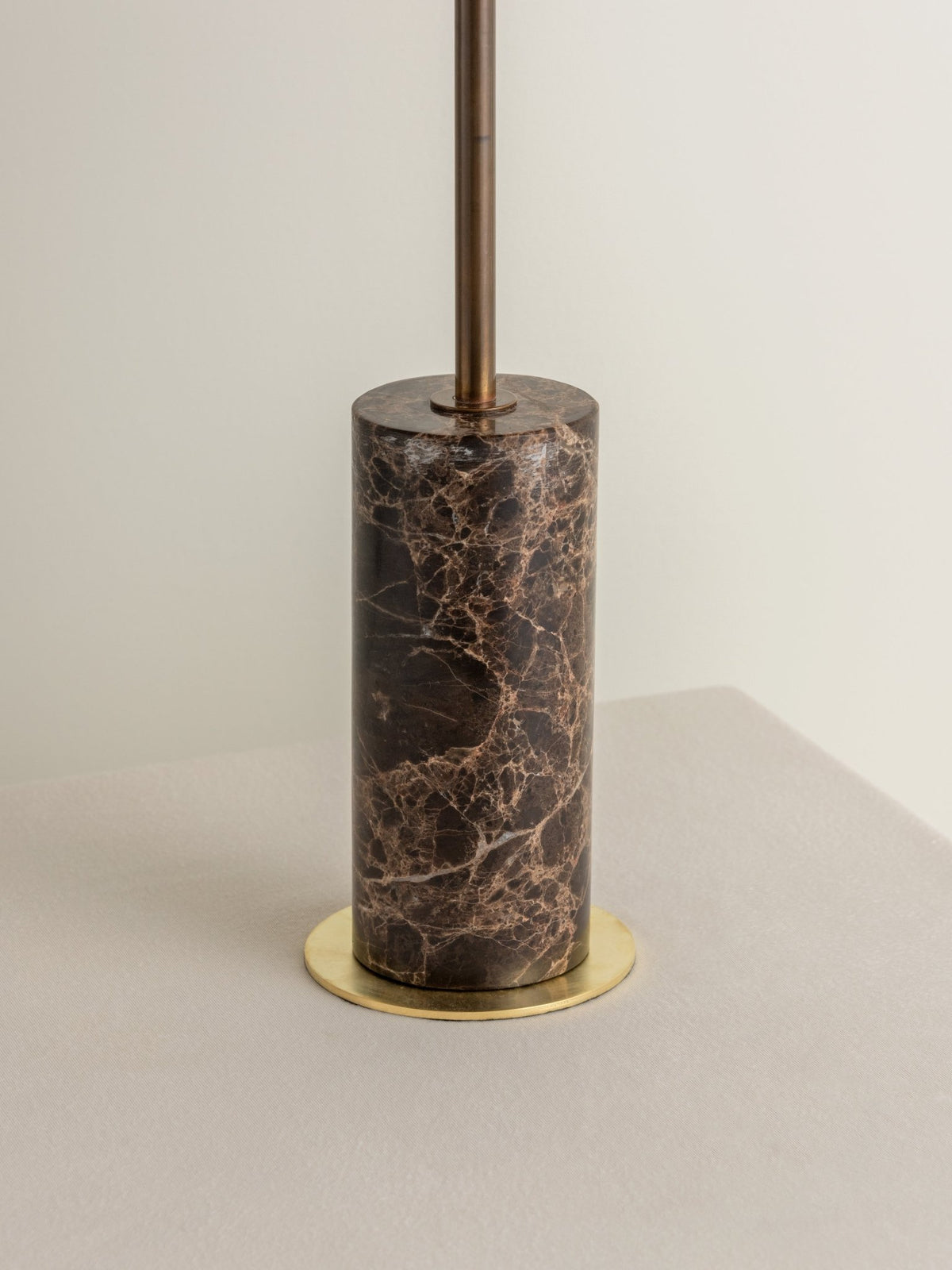 Ardini - 1 Light Rattan And Brown Marble Table Lamp