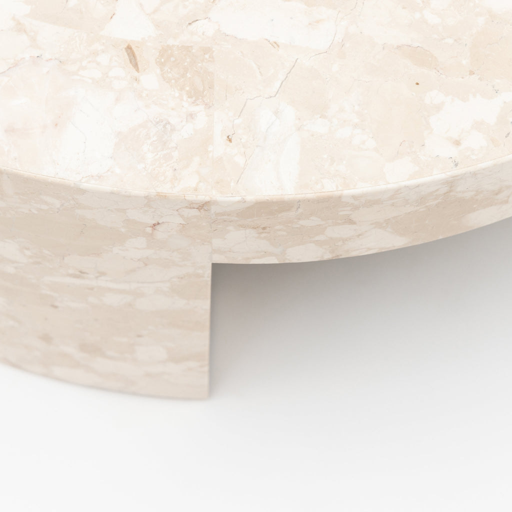 Arno Round Coffee Table - Kunis Breccia Marble - Coffee Tables Loom Collection Loom Collection Dubai