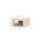 Arno Round Coffee Table - Kunis Breccia Marble - Coffee Tables Loom Collection Loom Collection Dubai