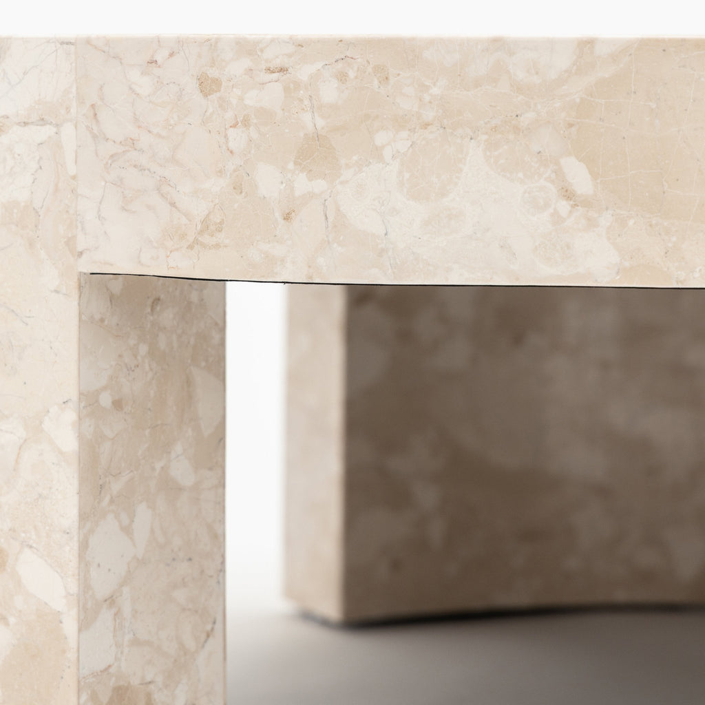 Arno Round Coffee Table - Kunis Breccia Marble - Coffee Tables Loom Collection Loom Collection Dubai