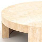 Arno Round Coffee Table - Travertine - Coffee Tables Loom Collection Loom Collection Dubai