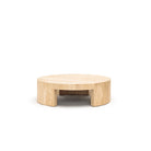 Arno Round Coffee Table - Travertine - Coffee Tables Loom Collection Loom Collection Dubai