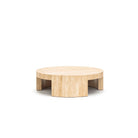 Arno Round Coffee Table - Travertine - Coffee Tables Loom Collection Loom Collection Dubai