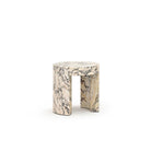 Arno Round Side Table - Calacatta Viola - Side Tables Loom Collection Loom Collection Dubai