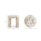 Arno Round Side Table - Calacatta Viola - Side Tables Loom Collection Loom Collection Dubai