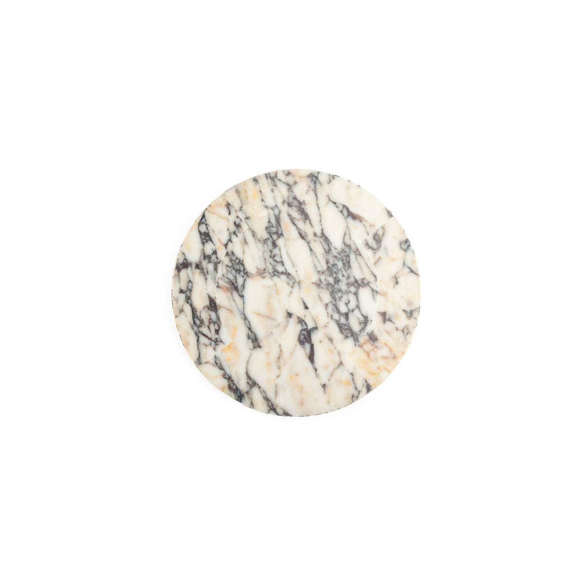 Arno Round Side Table - Calacatta Viola - Side Tables Loom Collection Loom Collection Dubai