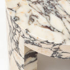 Arno Round Side Table - Calacatta Viola - Side Tables Loom Collection Loom Collection Dubai