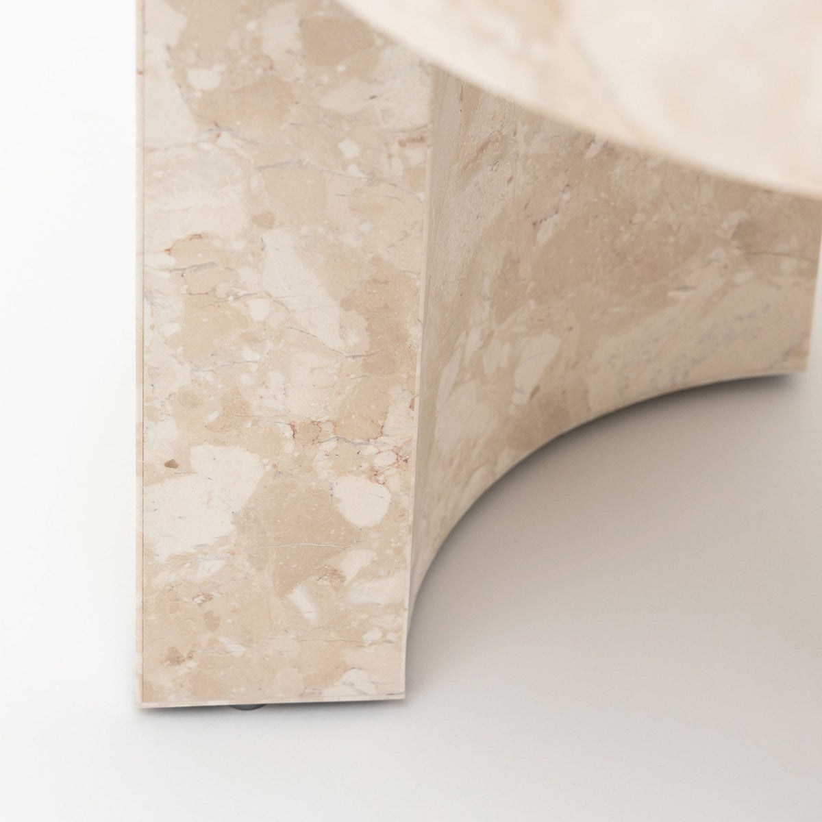 Arno Round Side Table - Kunis Breccia Marble - Side Tables Loom Collection Loom Collection Dubai