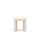 Arno Round Side Table - Kunis Breccia Marble - Side Tables Loom Collection Loom Collection Dubai