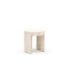 Arno Round Side Table - Kunis Breccia Marble - Side Tables Loom Collection Loom Collection Dubai