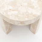 Arno Round Side Table - Kunis Breccia Marble - Side Tables Loom Collection Loom Collection Dubai