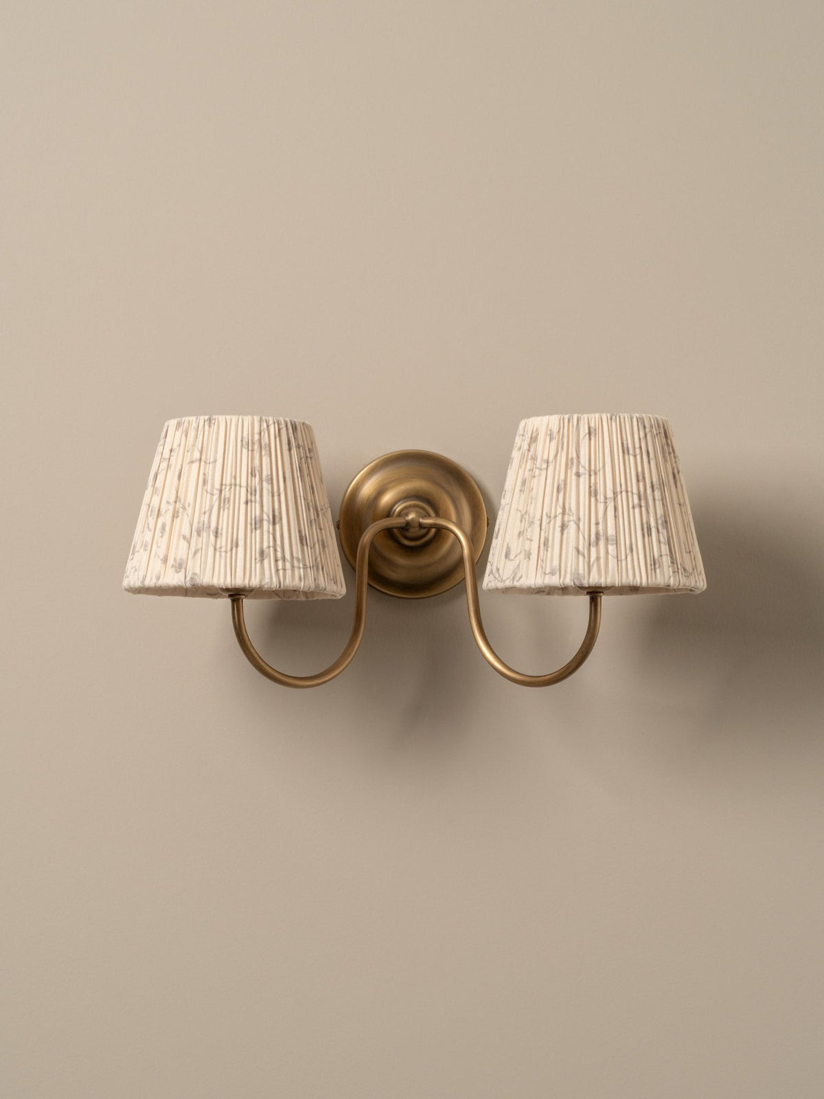 Ashbury Double Aged Brass Wall Light - Lights&Lamps Loom Collection Dubai