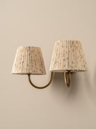 Ashbury Double Aged Brass Wall Light - Lights&Lamps Loom Collection Dubai