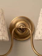 Ashbury Double Aged Brass Wall Light - Lights&Lamps Loom Collection Dubai