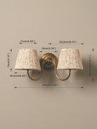 Ashbury Double Aged Brass Wall Light - Lights&Lamps Loom Collection Dubai