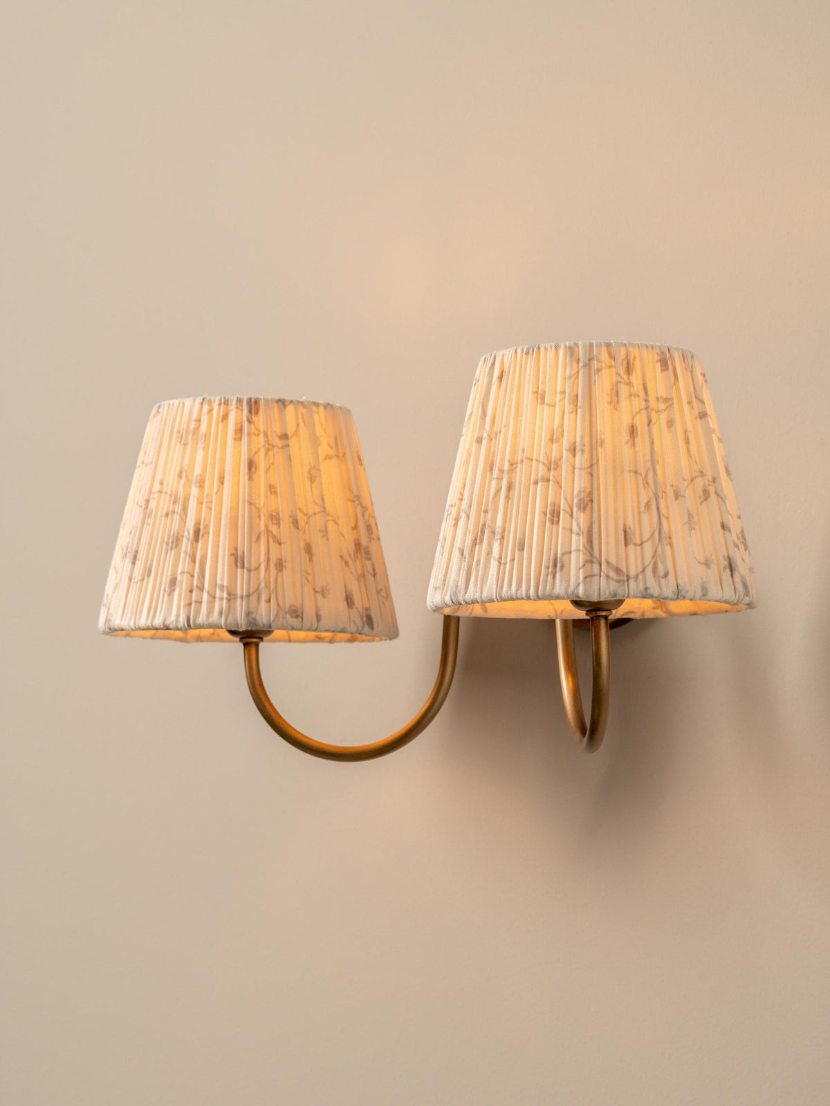 Ashbury Double Aged Brass Wall Light - Lights&Lamps Loom Collection Dubai
