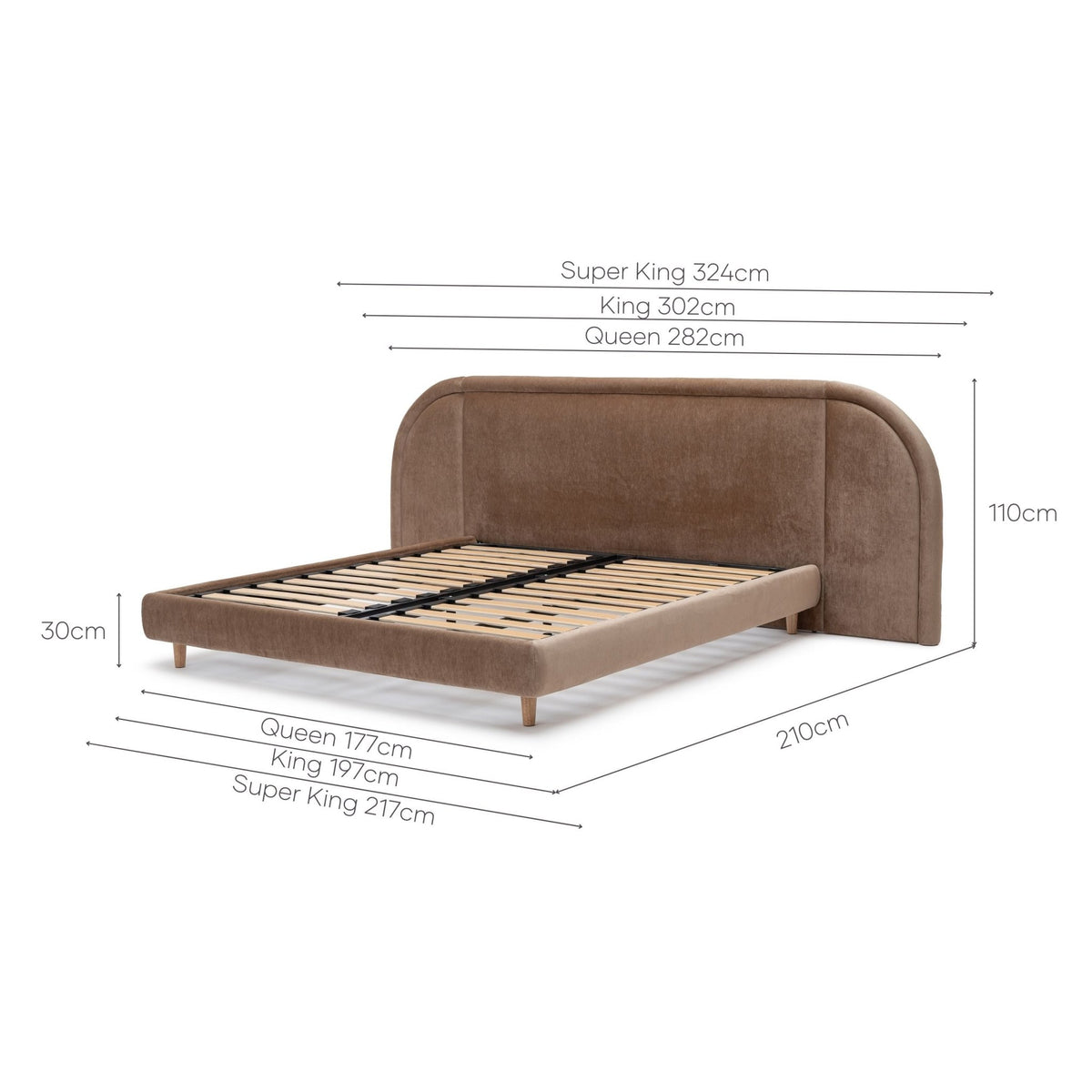 Atlas Standard Bed - Rattan - Beds Loom Collection Loom Collection Dubai