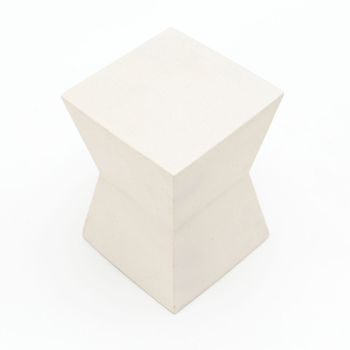 Atrium Stool - Cemento White - Side Tables Loom Collection Loom Collection Dubai