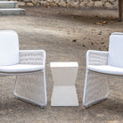 Atrium Stool - Cemento White - Side Tables Loom Collection Loom Collection Dubai