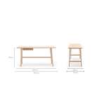 Author Desk - Blonde Oak - Desks Tolv Loom Collection Dubai