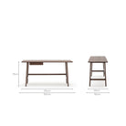 Author Desk - Espresso Oak - Desks Tolv Loom Collection Dubai