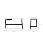 Author Desk Large - Black Oak