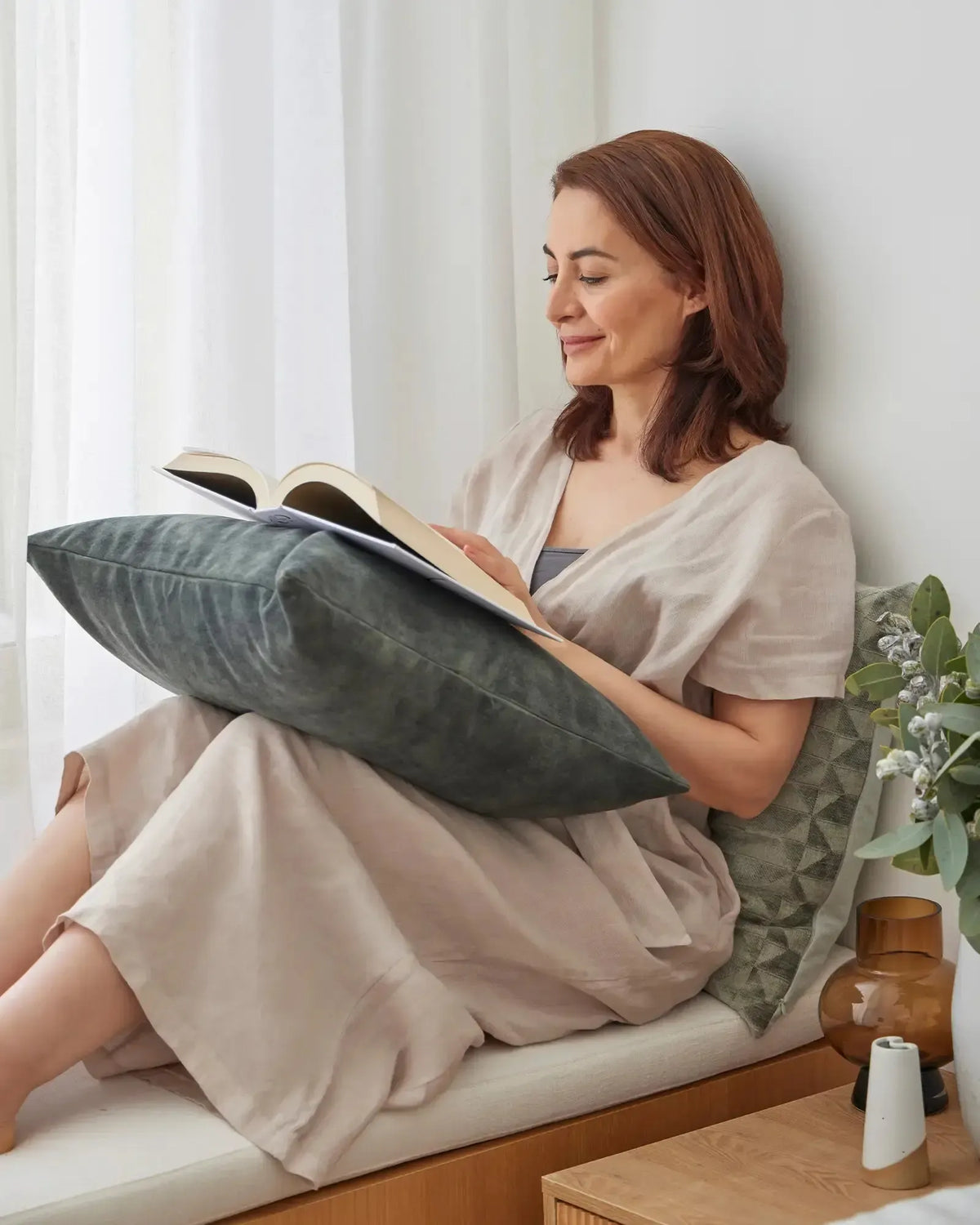 Ava 50Cm Cushion - Jade