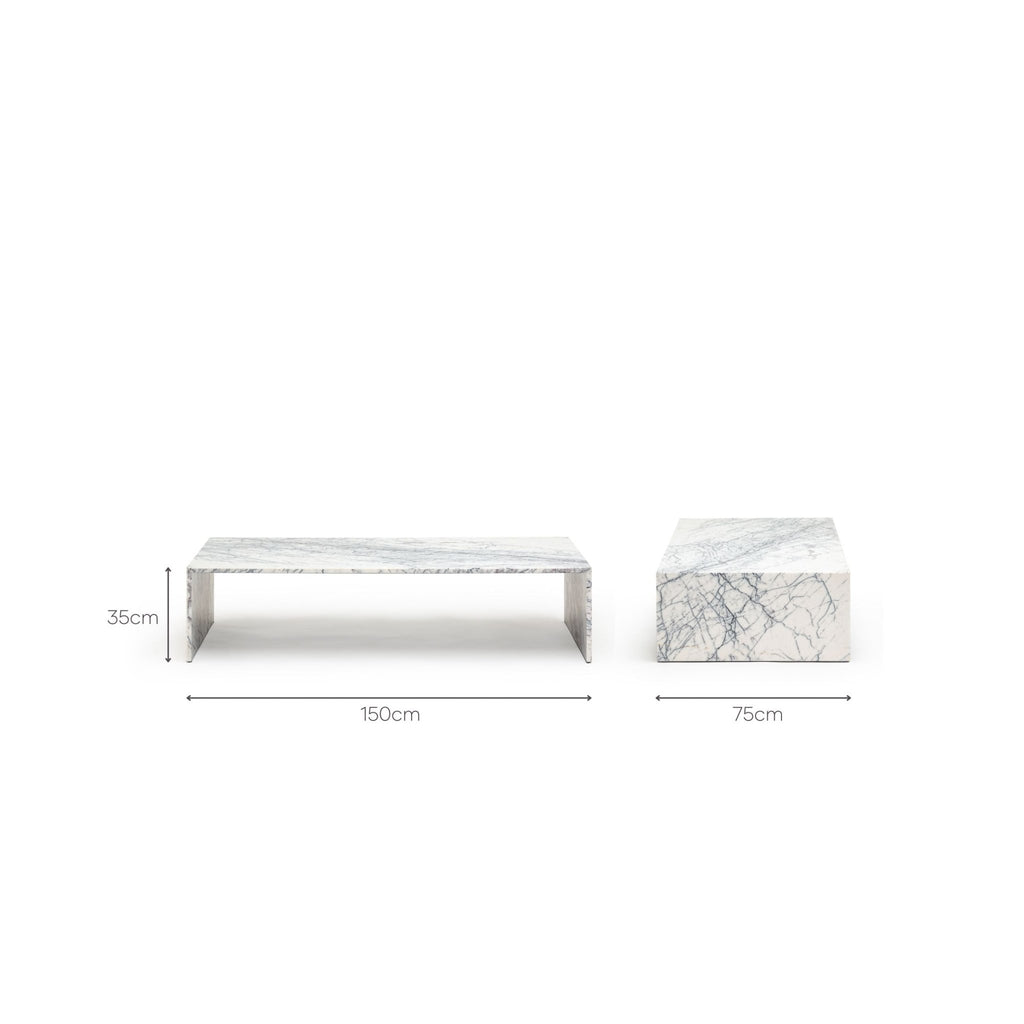 Avalon Coffee Table - New York Marble - Coffee Tables Loom Collection Loom Collection Dubai