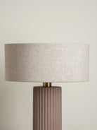 AVERO - MEDIUM TAUPE RIBBED CONCRETE TABLE LAMP - THE LOOM COLLECTION