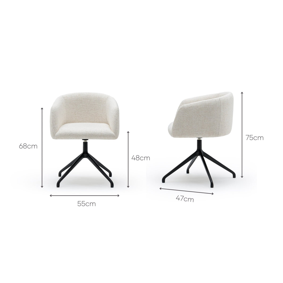 Axel Swivel Chair - Oat