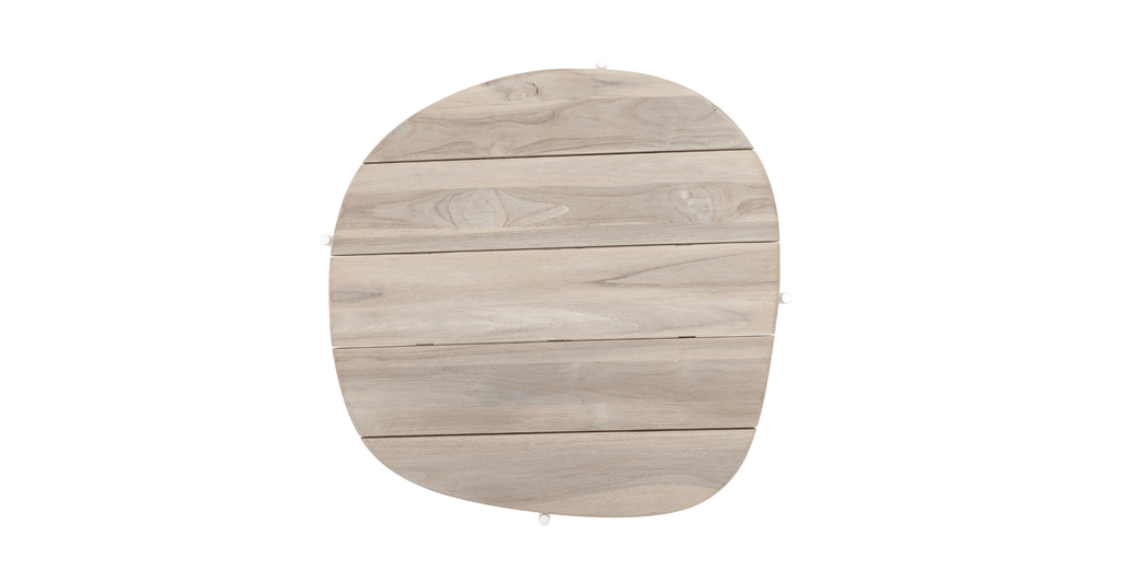 Azure - Coffee Table - Stonewhite & Teak - Loom Collection