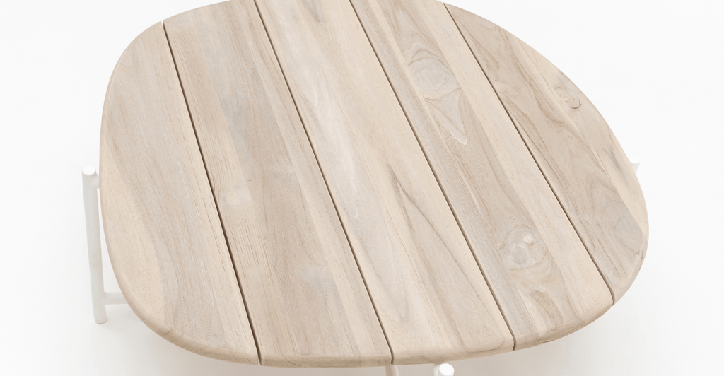 Azure - Coffee Table - Stonewhite & Teak - Loom Collection