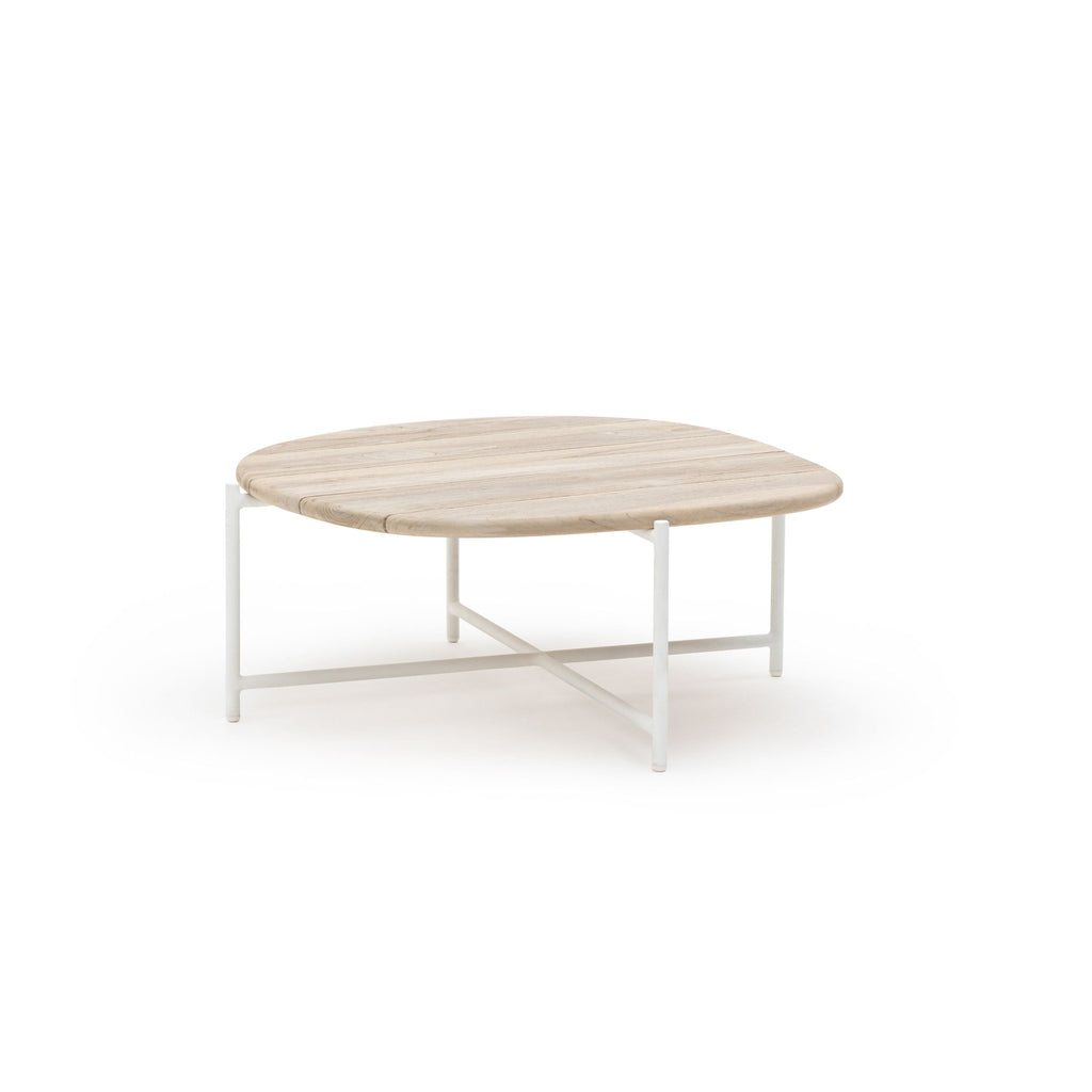 Azure - Coffee Table - Stonewhite & Teak - Coffee Tables Loom Collection Loom Collection Dubai
