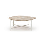 Azure - Coffee Table - Stonewhite & Teak - Coffee Tables Loom Collection Loom Collection Dubai